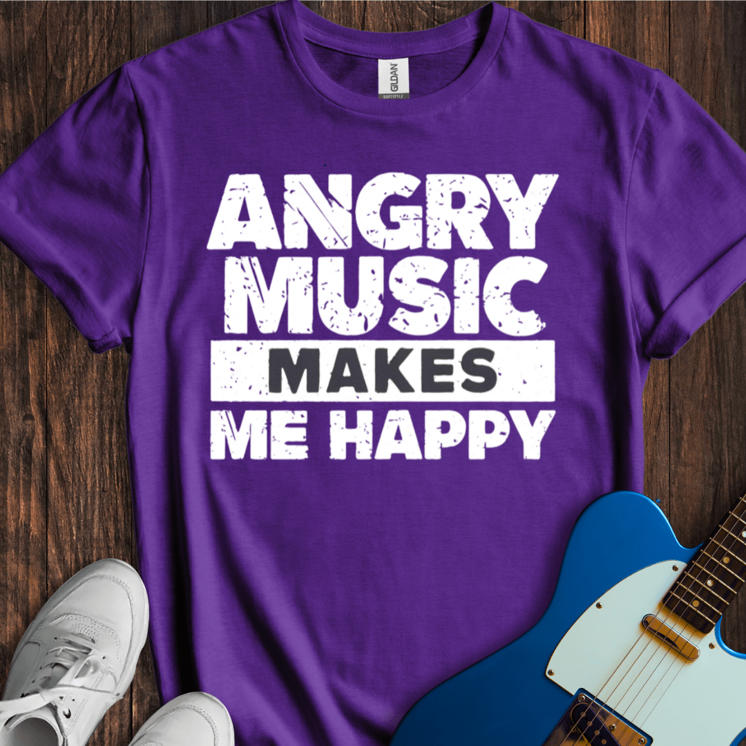 Angry Music Makes Me Happy T-Shirt