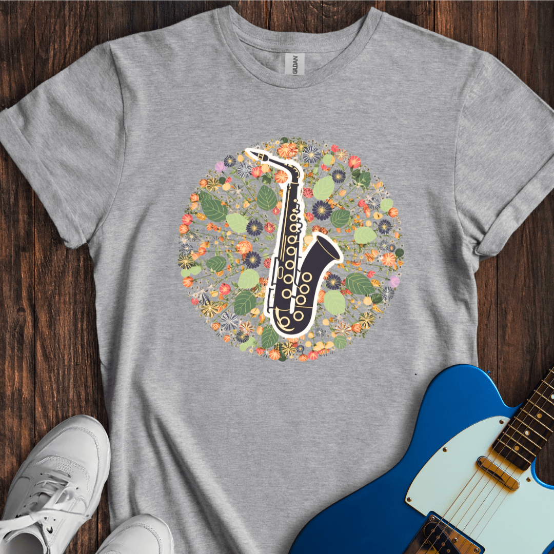 Flowery Sax Licks T-Shirt