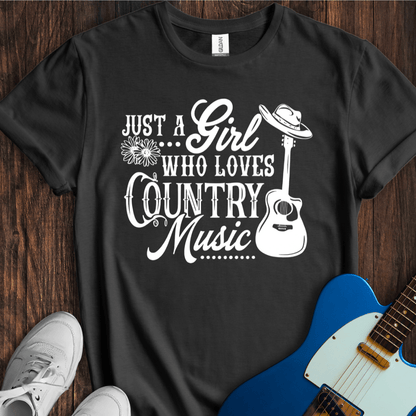 A Girl Who Loves Country Music T-Shirt