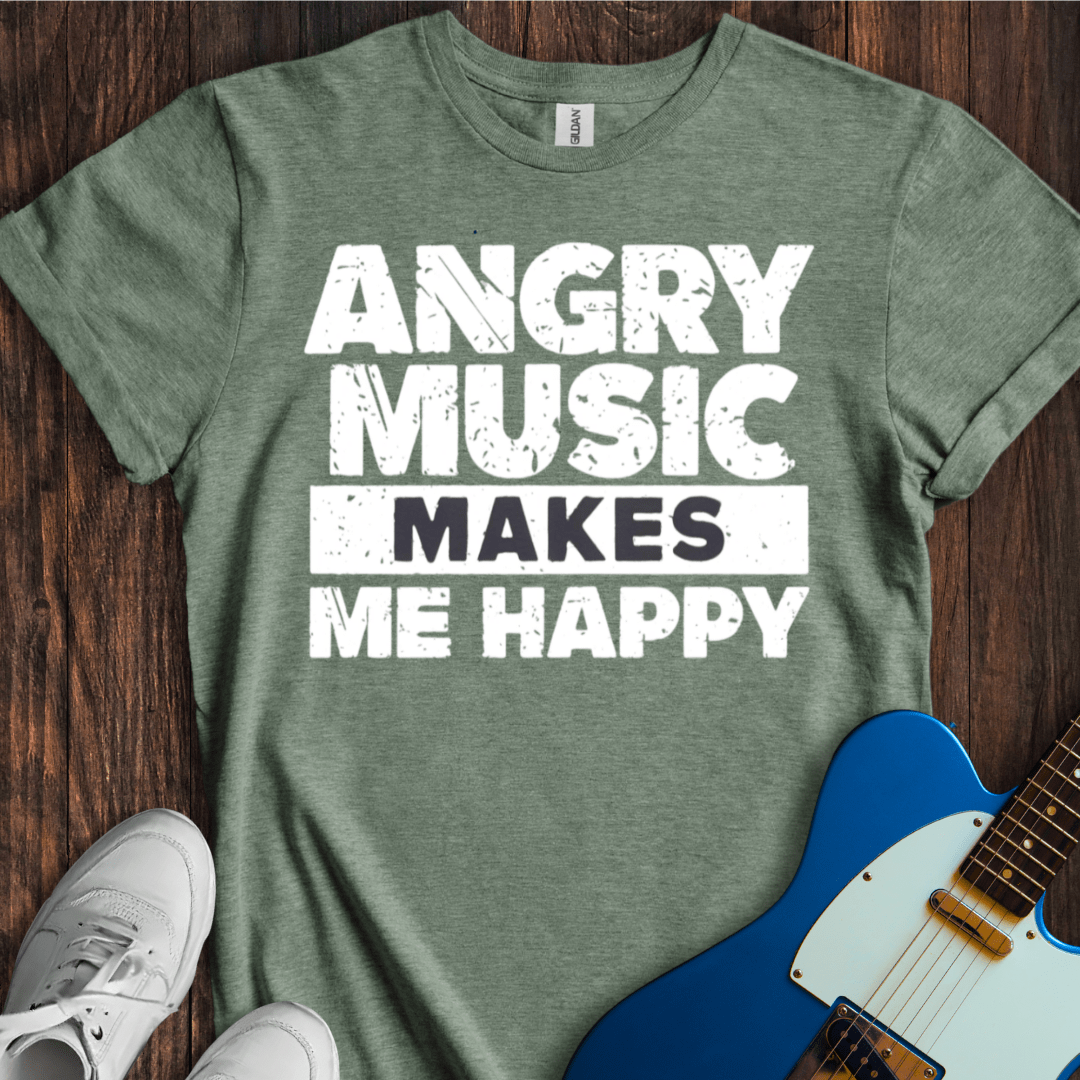 Angry Music Makes Me Happy T-Shirt